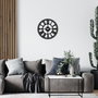 Wallity Reloj de Pared Decorativo S004 Metal Negro 48x48cm
